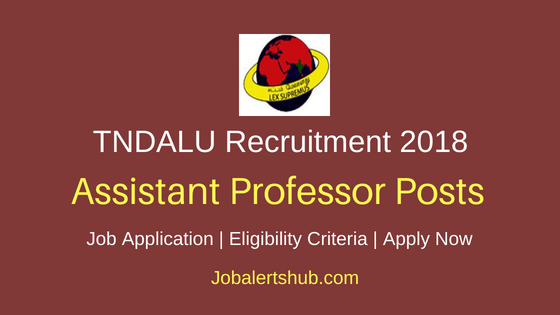 Image result for Apply for Assistant Professors posts in TNDALU