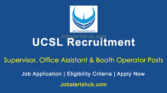 UCSL Supervisor, Office Assistant & Booth Operator 2023 Job Notification