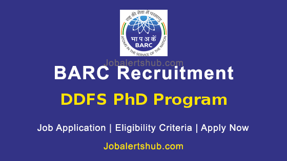 BARC DDFS PhD Program 2025 Admission Notification